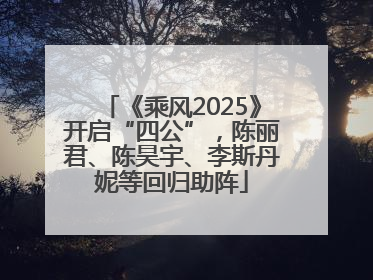 《乘风2025》开启“四公”，陈丽君、陈昊宇、李斯丹妮等回归助阵