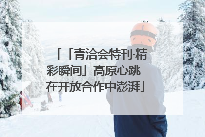 「青洽会特刊·精彩瞬间」高原心跳 在开放合作中澎湃