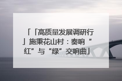 「高质量发展调研行」施秉花山村：奏响“红”与“绿”交响曲