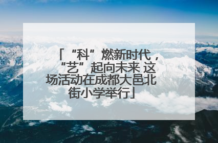“科”燃新时代，“艺”起向未来 这场活动在成都大邑北街小学举行