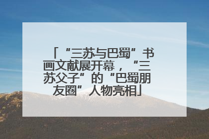 “三苏与巴蜀”书画文献展开幕，“三苏父子”的“巴蜀朋友圈”人物亮相