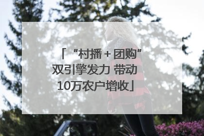 “村播＋团购”双引擎发力 带动10万农户增收