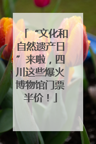 “文化和自然遗产日”来啦，四川这些爆火博物馆门票半价！
