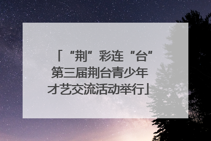 “荆”彩连“台” 第三届荆台青少年才艺交流活动举行