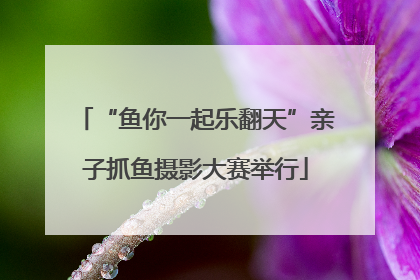 “鱼你一起乐翻天”亲子抓鱼摄影大赛举行