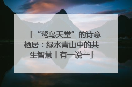 “鹭鸟天堂”的诗意栖居：绿水青山中的共生智慧丨有一说一