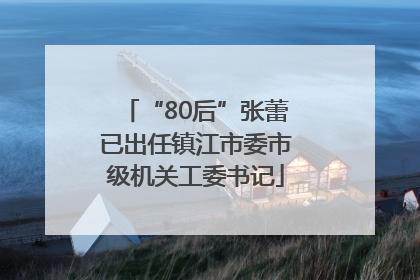 “80后”张蕾已出任镇江市委市级机关工委书记
