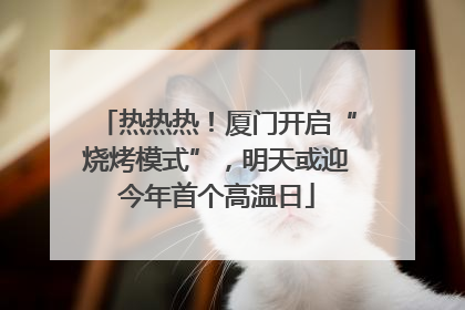 热热热！厦门开启“烧烤模式”，明天或迎今年首个高温日