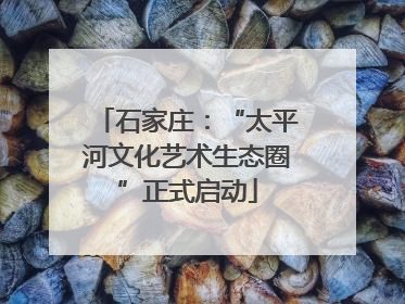 石家庄：“太平河文化艺术生态圈”正式启动