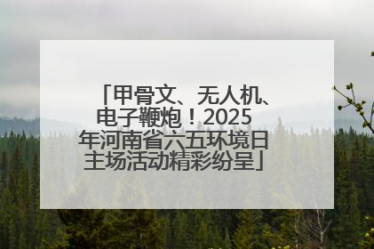 甲骨文、无人机、电子鞭炮！2025年河南省六五环境日主场活动精彩纷呈