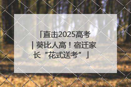 直击2025高考｜葵比人高！宿迁家长“花式送考”