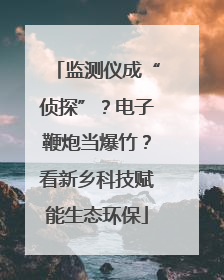监测仪成“侦探”？电子鞭炮当爆竹？看新乡科技赋能生态环保