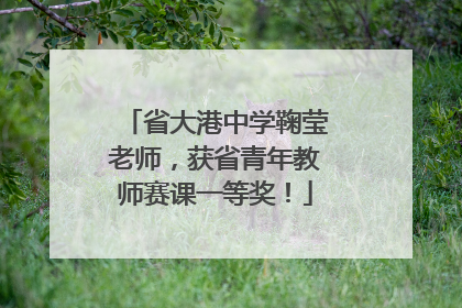 省大港中学鞠莹老师，获省青年教师赛课一等奖！