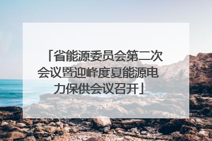 省能源委员会第二次会议暨迎峰度夏能源电力保供会议召开