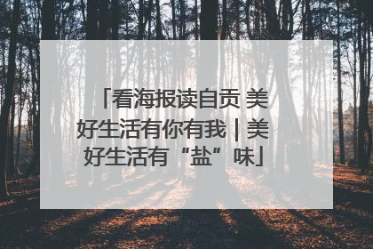 看海报读自贡 美好生活有你有我｜美好生活有“盐”味
