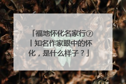福地怀化名家行⑦丨知名作家眼中的怀化，是什么样子？