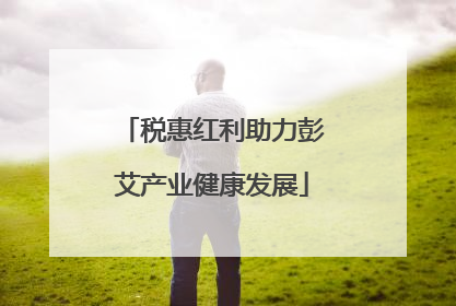 税惠红利助力彭艾产业健康发展