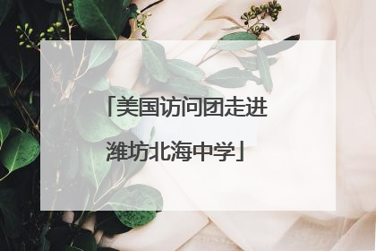 美国访问团走进潍坊北海中学