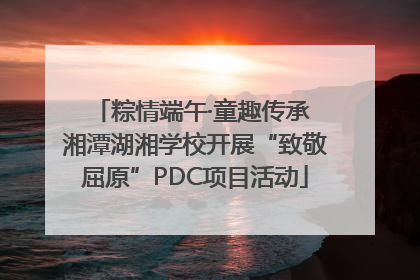 粽情端午·童趣传承 湘潭湖湘学校开展“致敬屈原”PDC项目活动