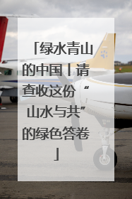 绿水青山的中国丨请查收这份“山水与共”的绿色答卷