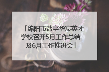 绵阳市盐亭华宸英才学校召开5月工作总结及6月工作推进会