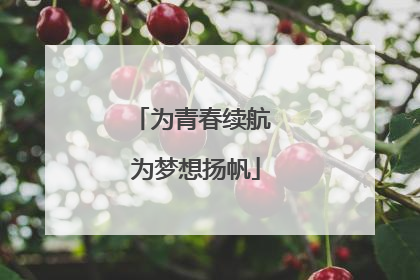 为青春续航 为梦想扬帆