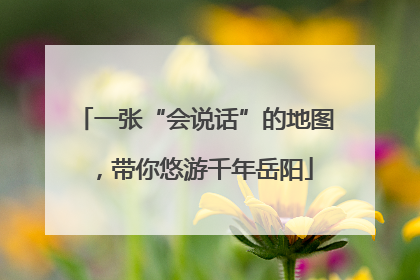一张“会说话”的地图，带你悠游千年岳阳