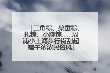 三角粽、桑蚕粽、扎粽、小脚粽……周浦小上海步行街刮起端午浓浓民俗风