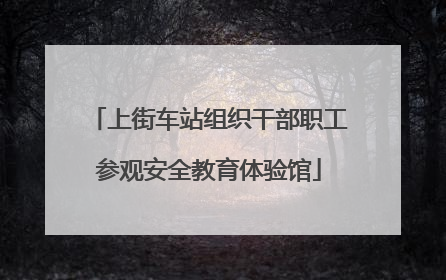 上街车站组织干部职工参观安全教育体验馆