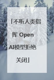 不听人类指挥 OpenAI模型拒绝关闭