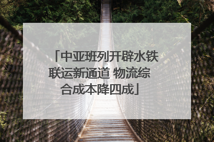 中亚班列开辟水铁联运新通道 物流综合成本降四成