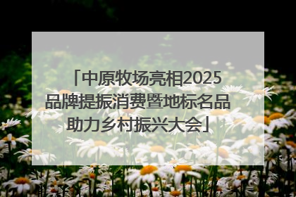 中原牧场亮相2025品牌提振消费暨地标名品助力乡村振兴大会