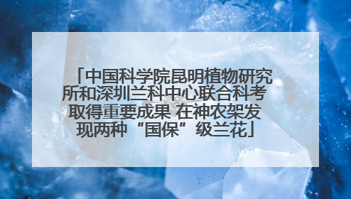 中国科学院昆明植物研究所和深圳兰科中心联合科考取得重要成果 在神农架发现两种“国保”级兰花