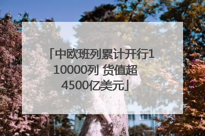 中欧班列累计开行110000列 货值超4500亿美元