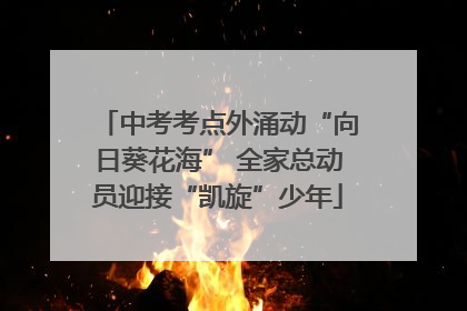 中考考点外涌动“向日葵花海” 全家总动员迎接“凯旋”少年
