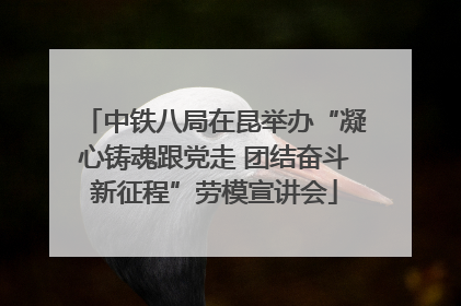 中铁八局在昆举办“凝心铸魂跟党走 团结奋斗新征程”劳模宣讲会