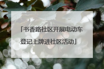 书香路社区开展电动车登记上牌进社区活动