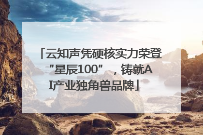 云知声凭硬核实力荣登“星辰100”，铸就AI产业独角兽品牌