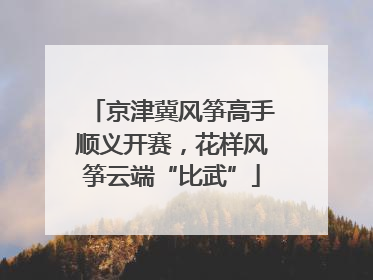 京津冀风筝高手顺义开赛，花样风筝云端“比武”