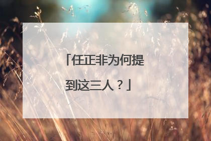 任正非为何提到这三人？