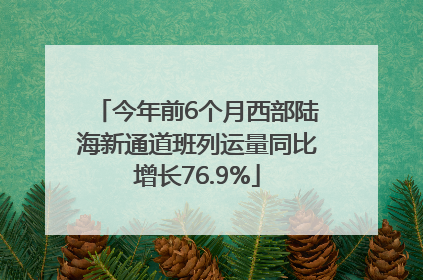今年前6个月西部陆海新通道班列运量同比增长76.9%