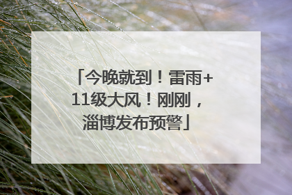 今晚就到！雷雨+11级大风！刚刚，淄博发布预警