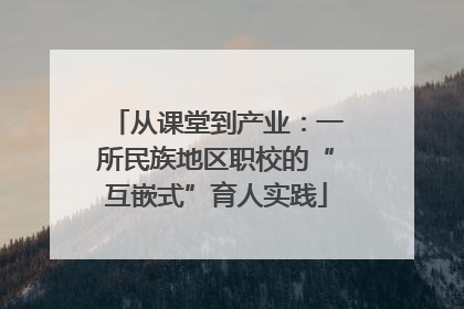 从课堂到产业：一所民族地区职校的“互嵌式”育人实践