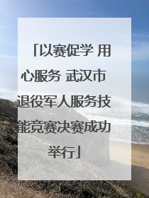 以赛促学 用心服务 武汉市退役军人服务技能竞赛决赛成功举行