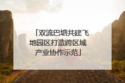 双流巴塘共建飞地园区打造跨区域产业协作示范