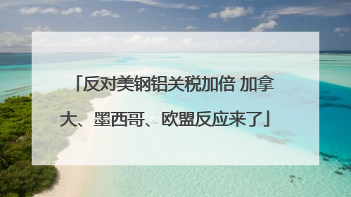 反对美钢铝关税加倍 加拿大、墨西哥、欧盟反应来了
