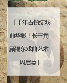 千年古镇绽戏曲华彩！长三角顾锡东戏曲艺术周启幕