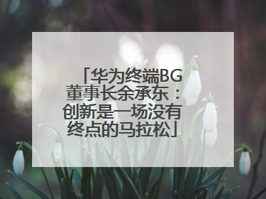 华为终端BG董事长余承东：创新是一场没有终点的马拉松