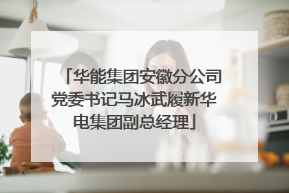 华能集团安徽分公司党委书记马冰武履新华电集团副总经理
