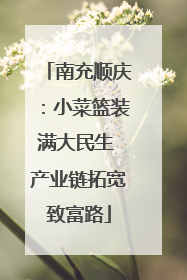 南充顺庆：小菜篮装满大民生 产业链拓宽致富路
